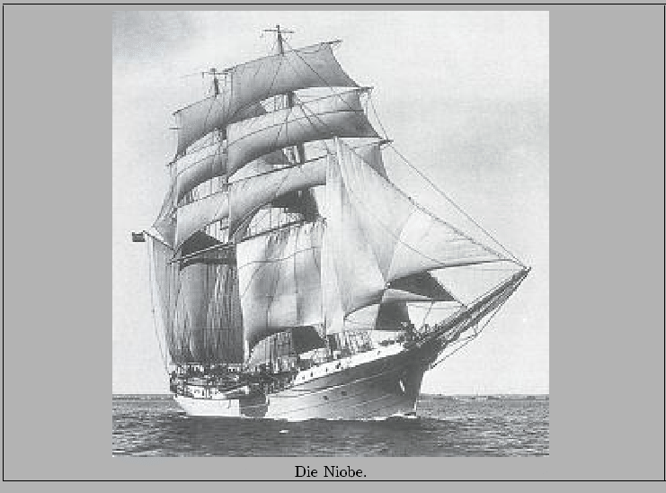 \fbox{\begin{minipage}{\imgwidth}
\includegraphics[height=\imgheight]{images/niobe01.ps}
\centering{\ Die Niobe.}
\end{minipage} }%end fbox