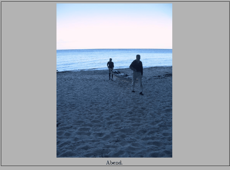 \fbox{\begin{minipage}{\imgwidth}
\includegraphics[height=\imgheight]{images/Abend.ps}
\centering{\ Abend.}
\end{minipage} }%end fbox